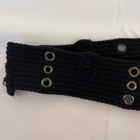 Vintage Distressed Riveted Black Belt - Picture 3 of 4